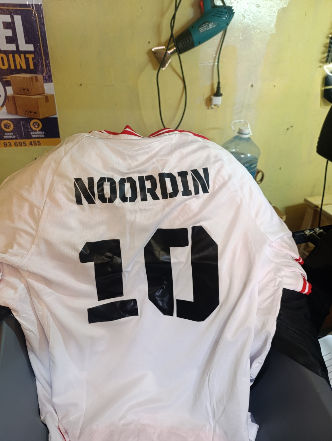 Jersey name and number printing